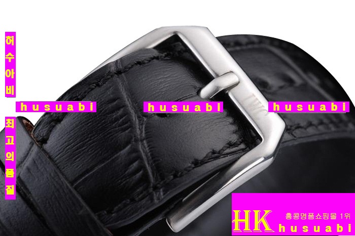 ��ŷ �̽±� �ð�-iwc �������⽺- Replica IWC Schaffhausen Black Authentic Leather Automatic Movement 38 mm. YC010-20
