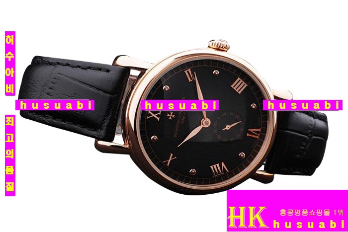 �ٽ����ܽ�źƾ�ð� ���ڸ�ǰ�ð�Replica Vacheron Constantin Rose gold Case Black Crocodile Leather Strap Automatic Movement 33 mm vc43 A041