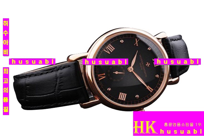 �ٽ����ܽ�źƾ�ð� ���ڸ�ǰ�ð�Replica Vacheron Constantin Rose gold Case Black Crocodile Leather Strap Automatic Movement 33 mm vc43 A041