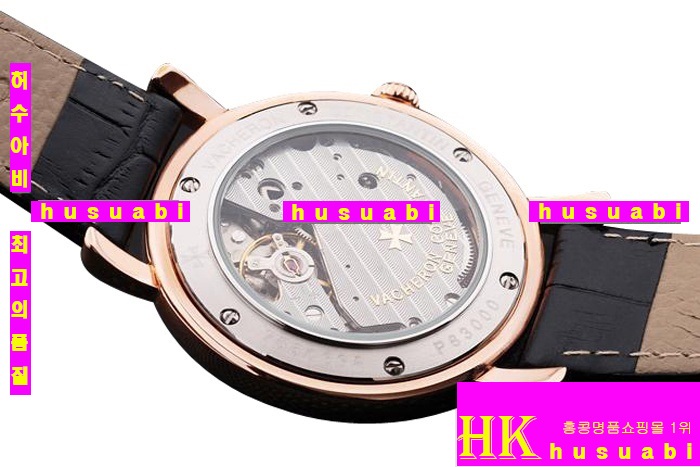 �ٽ����ܽ�źƾ�ð� ���ڸ�ǰ�ð�Replica Vacheron Constantin Rose gold Case Black Crocodile Leather Strap Automatic Movement 33 mm vc43 A041